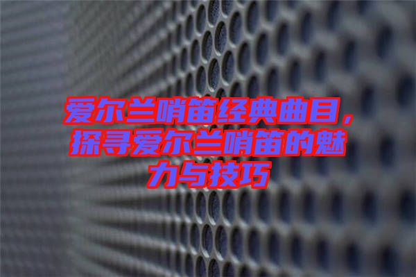愛爾蘭哨笛經(jīng)典曲目，探尋愛爾蘭哨笛的魅力與技巧