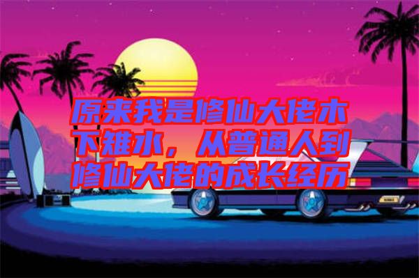 原來我是修仙大佬木下雉水，從普通人到修仙大佬的成長經(jīng)歷
