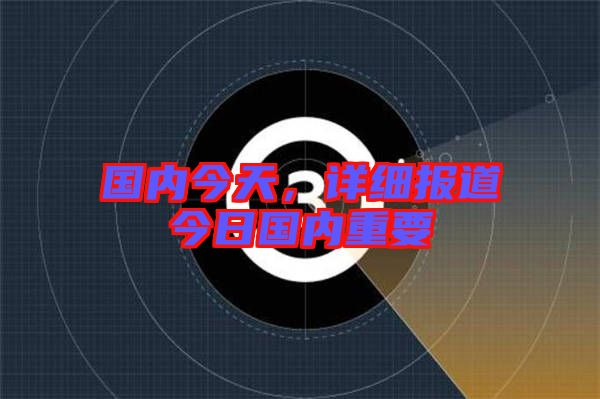 國內今天，詳細報道今日國內重要