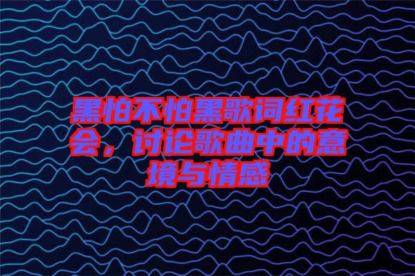 黑怕不怕黑歌詞紅花會，討論歌曲中的意境與情感
