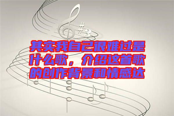 其實(shí)我自己很難過是什么歌，介紹這首歌的創(chuàng)作背景和情感達(dá)