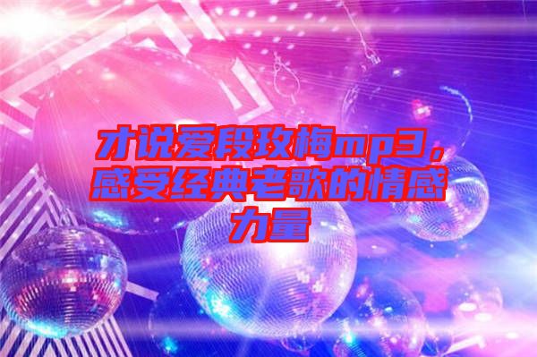 才說愛段玫梅mp3，感受經(jīng)典老歌的情感力量