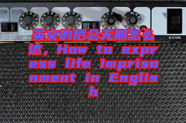 英文的后會無期怎么達，How to express life imprisonment in English