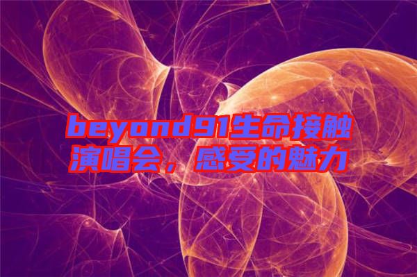 beyond91生命接觸演唱會，感受的魅力