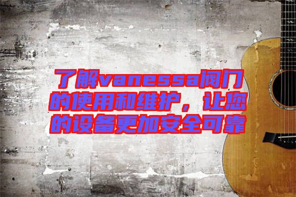 了解vanessa閥門的使用和維護，讓您的設備更加安全可靠