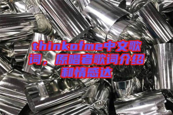 thinkofme中文歌詞，原唱者歌詞介紹和情感達(dá)