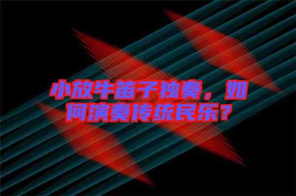 小放牛笛子獨(dú)奏，如何演奏傳統(tǒng)民樂(lè)？