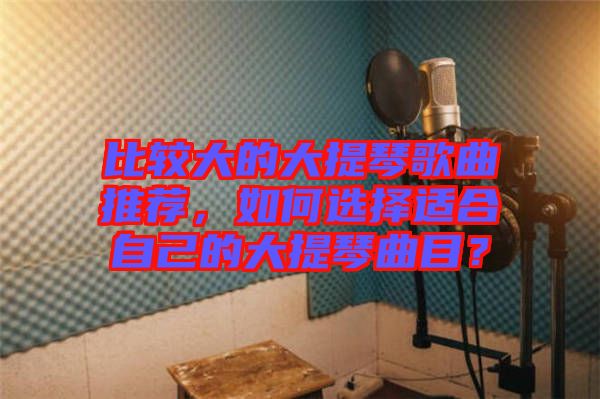 比較大的大提琴歌曲推薦，如何選擇適合自己的大提琴曲目？