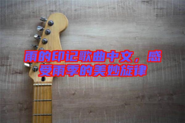 雨的印記歌曲中文，感受雨季的美妙旋律