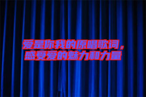 愛是你我的原唱歌詞，感受愛的魅力和力量