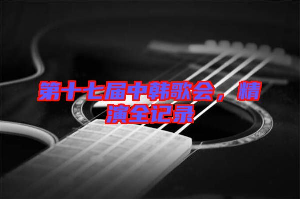 第十七屆中韓歌會(huì)，精演全記錄