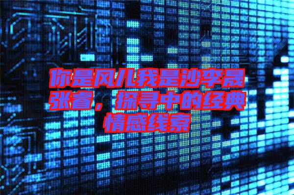 你是風兒我是沙李晟張睿，探尋中的經(jīng)典情感線索