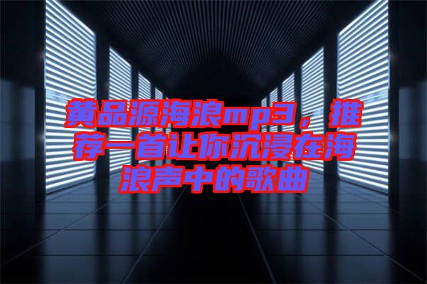 黃品源海浪mp3，推薦一首讓你沉浸在海浪聲中的歌曲