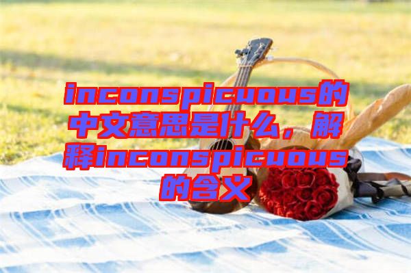 inconspicuous的中文意思是什么，解釋inconspicuous的含義