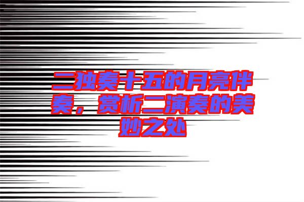 二獨奏十五的月亮伴奏，賞析二演奏的美妙之處