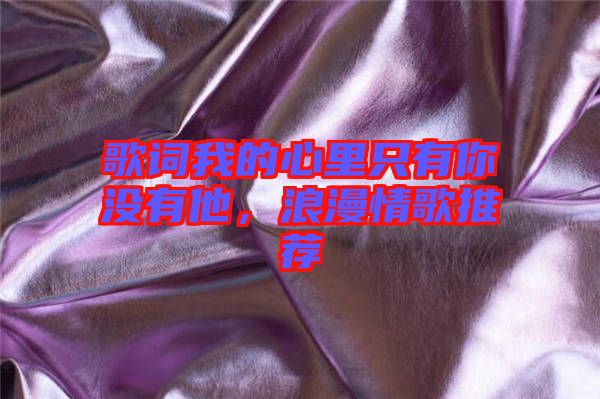 歌詞我的心里只有你沒(méi)有他，浪漫情歌推薦