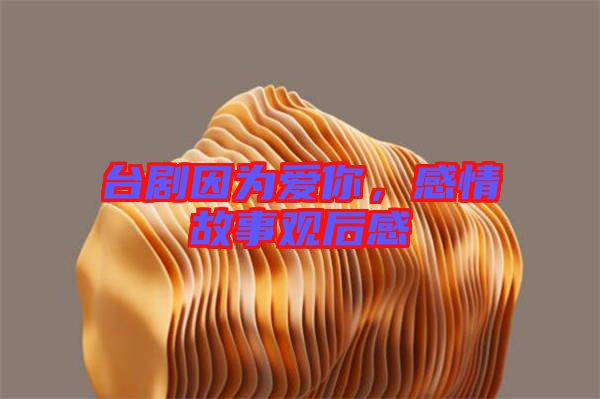 臺劇因?yàn)閻勰?，感情故事觀后感