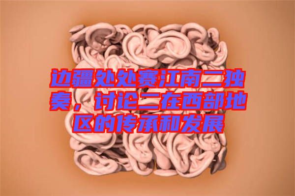 邊疆處處賽江南二獨(dú)奏，討論二在西部地區(qū)的傳承和發(fā)展