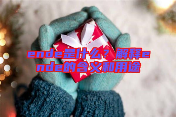 ende是什么？解釋ende的含義和用途