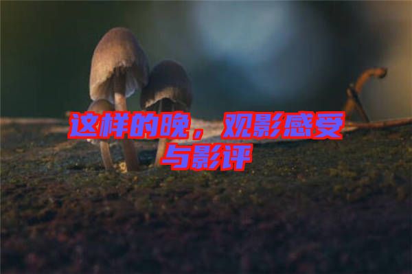 這樣的晚，觀影感受與影評