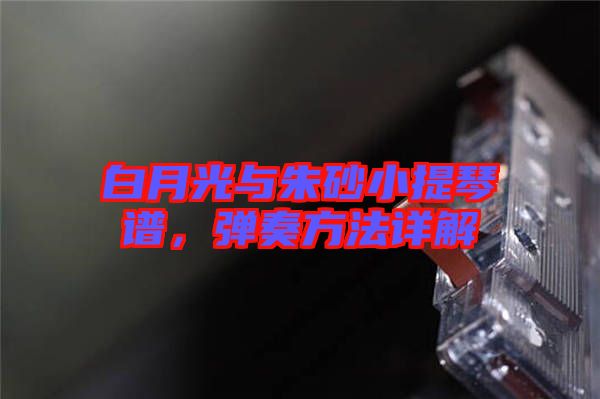 白月光與朱砂小提琴譜，彈奏方法詳解
