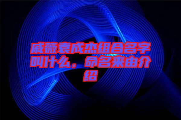 戚薇袁成杰組合名字叫什么，命名來由介紹