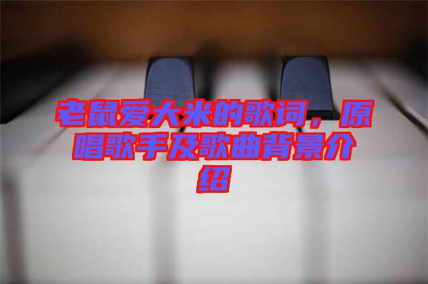 老鼠愛大米的歌詞，原唱歌手及歌曲背景介紹