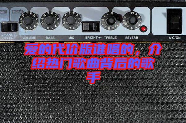 愛的代價版誰唱的，介紹熱門歌曲背后的歌手