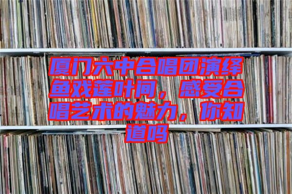 廈門六中合唱團演繹魚戲蓮葉間，感受合唱藝術(shù)的魅力，你知道嗎