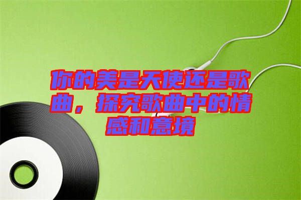 你的美是天使還是歌曲，探究歌曲中的情感和意境