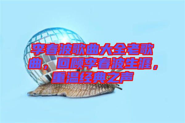 李春波歌曲大全老歌曲，回顧李春波生涯，重溫經(jīng)典之聲