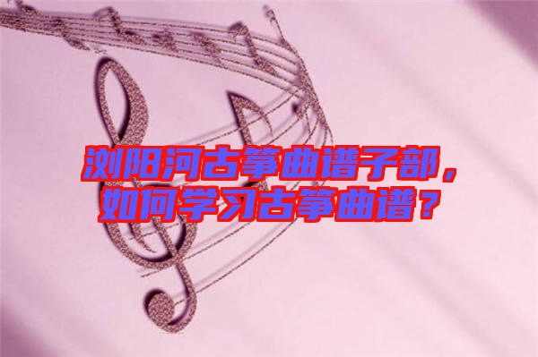 瀏陽(yáng)河古箏曲譜子部，如何學(xué)習(xí)古箏曲譜？