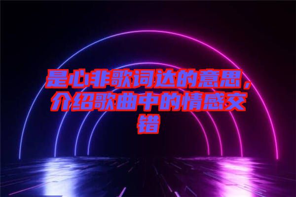 是心非歌詞達的意思，介紹歌曲中的情感交錯