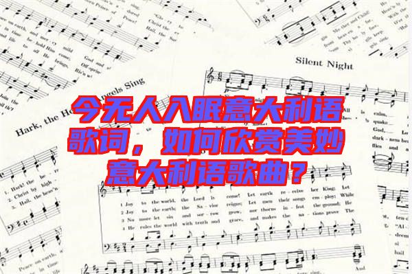 今無(wú)人入眠意大利語(yǔ)歌詞，如何欣賞美妙意大利語(yǔ)歌曲？