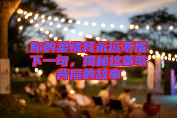 你的柔情我永遠(yuǎn)不懂下一句，揭秘這首歌背后的故事