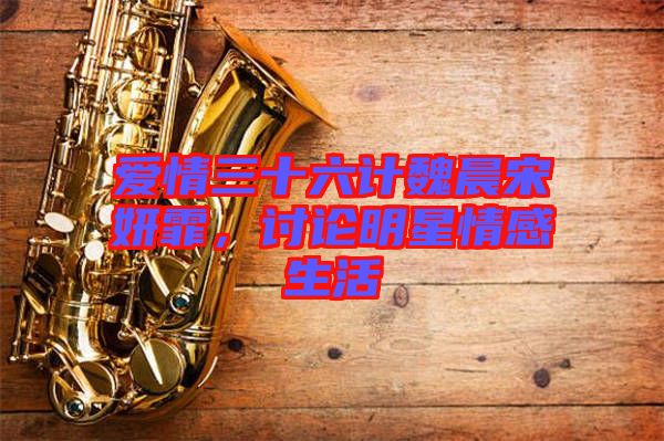 愛(ài)情三十六計(jì)魏晨宋妍霏，討論明星情感生活