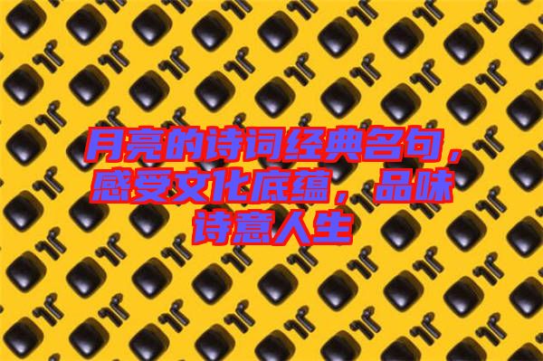 月亮的詩(shī)詞經(jīng)典名句，感受文化底蘊(yùn)，品味詩(shī)意人生