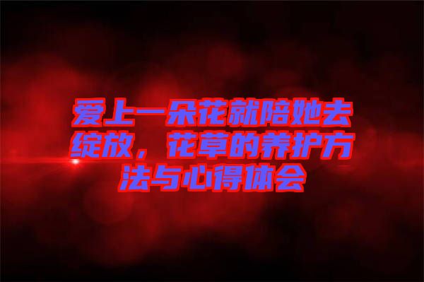 愛上一朵花就陪她去綻放，花草的養(yǎng)護方法與心得體會
