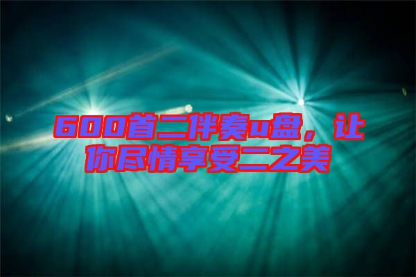600首二伴奏u盤(pán)，讓你盡情享受二之美