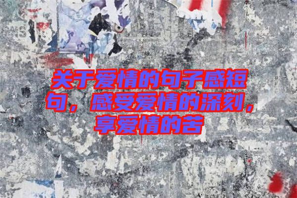 關(guān)于愛情的句子感短句，感受愛情的深刻，享愛情的苦