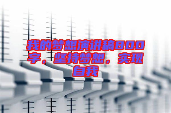 我的夢想演講稿800字，堅持夢想，實現自我
