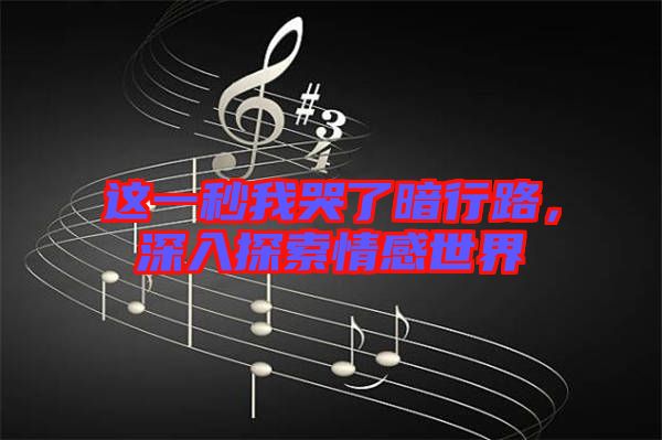 這一秒我哭了暗行路，深入探索情感世界