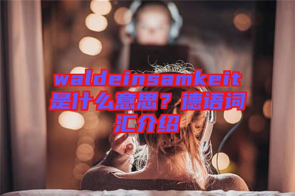 waldeinsamkeit是什么意思？德語(yǔ)詞匯介紹