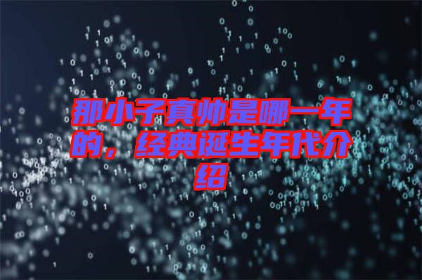那小子真帥是哪一年的，經(jīng)典誕生年代介紹