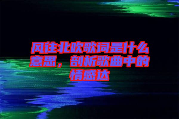 風(fēng)往北吹歌詞是什么意思，剖析歌曲中的情感達
