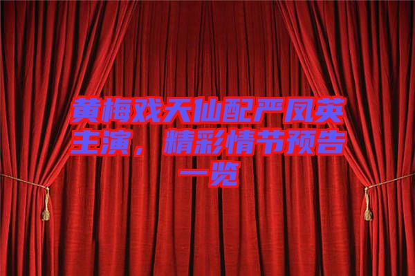 黃梅戲天仙配嚴(yán)鳳英主演，精彩情節(jié)預(yù)告一覽